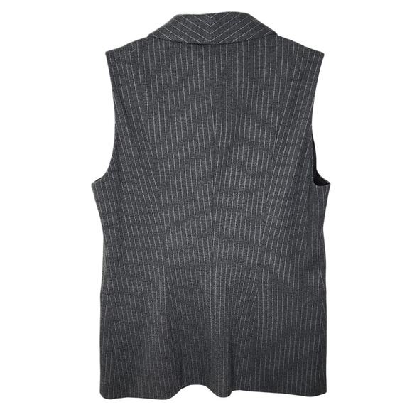 Bandolera Grey Pinstripe Vest, 12, NWT - Picture 2 of 9